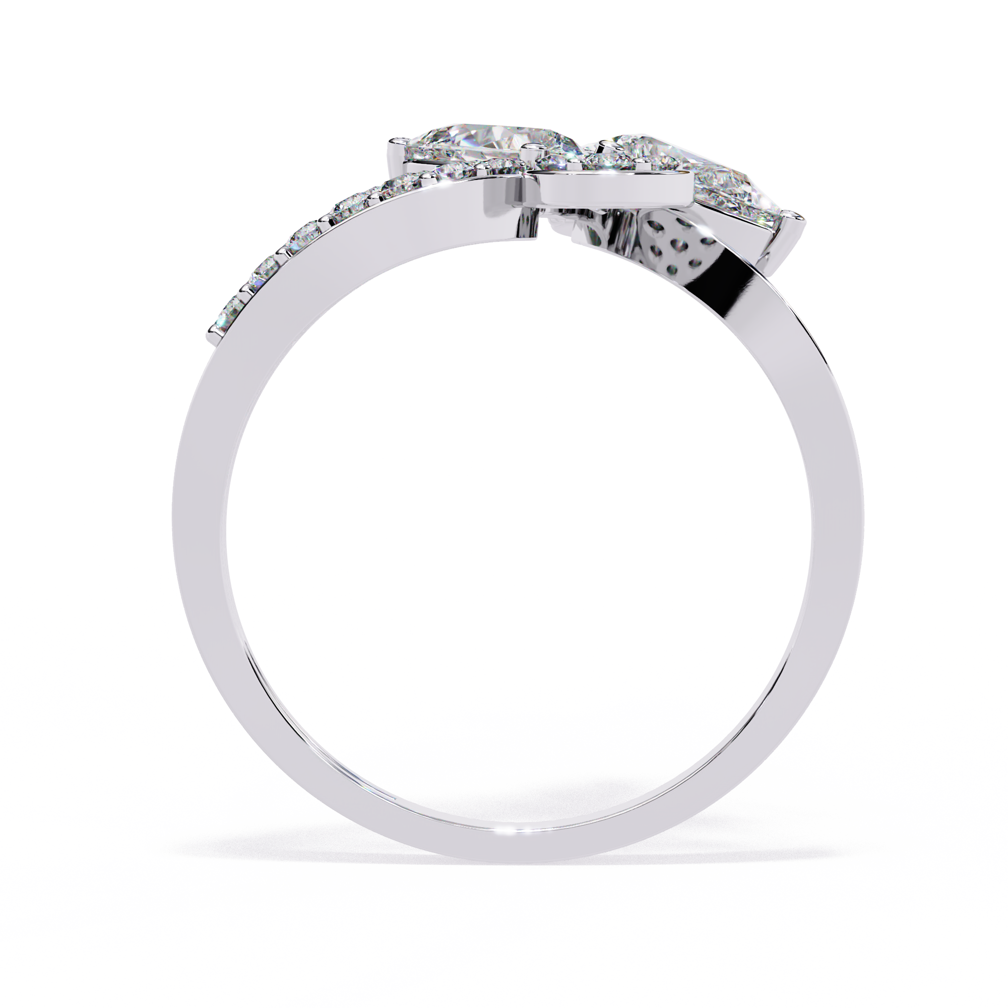 Solitairekart 1.21ct Tear Drop Cluster Ring-HI Color, VS-SI Clarity